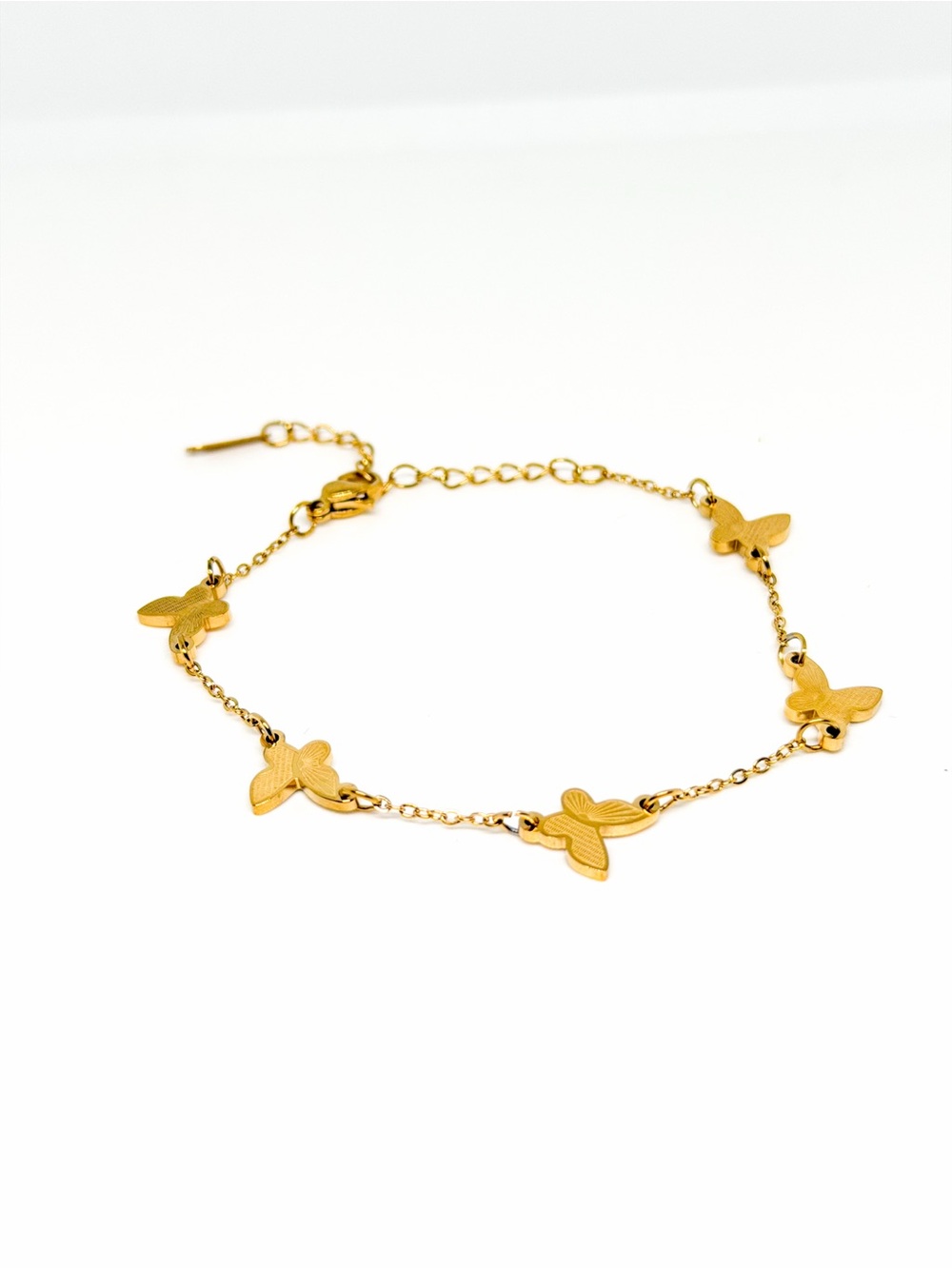 Gold Butterfly Chain Bracelet for Women - Delicate Link Bracelet